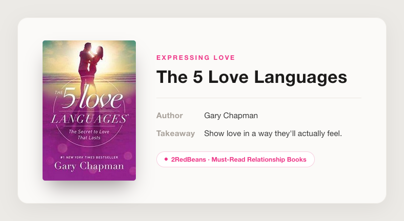 The 5 Love Languages · 2RedBeans Must-Read Relationship Books