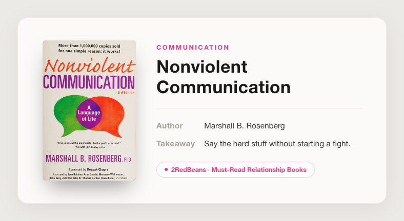 Nonviolent Communication · 2RedBeans Must-Read Relationship Books