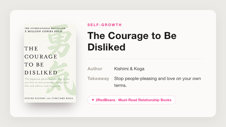 The Courage to Be Disliked · 2RedBeans Must-Read Relationship Books